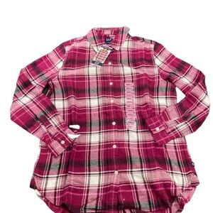 GAP women’s Button Down Plaid Shirt